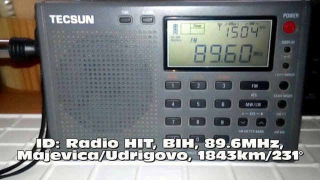 16.06.2019 06:50UTC, [Es], Radio Hit, Босния и Герцеговина, 89.6МГц, 1843км