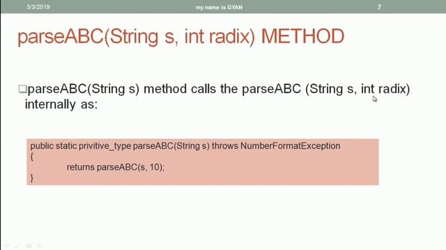 Wrapper Classes in Java | #5 | Various parseABC() Methods of Wrapper Classes in Java
