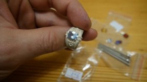 Делаем кольцо с камнями из серебра!!