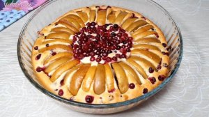 Пирог с яблоками и клюквой. Нежный пирог для приятного чаепития.