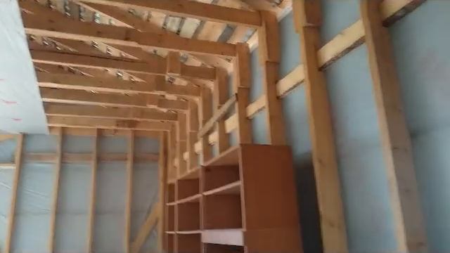 Каркасный гараж7х8 своими руками ч 4 Каркас Готов смотреть онлайн