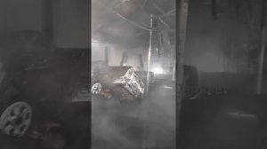 Днепропетровск. Уничтоженный в результате ракетного удара ВС РФ автотранспорт украинских формировани