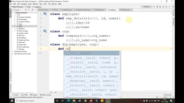 Multiple Inheritance using Python| 111 Day code Challenge | Programming with Gautam смотреть онлайн