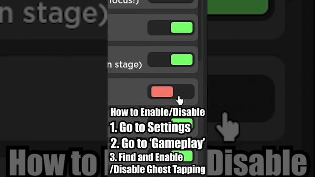 GHOST TAPPING IS (FINALLY) IN FUNKY FRIDAY! (How to enable/disable it) #shorts