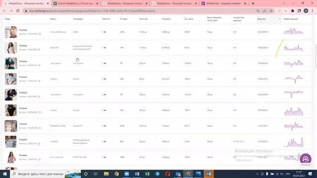 Выбор товара, знакомство с аналитикой на примере МаркетГуру.