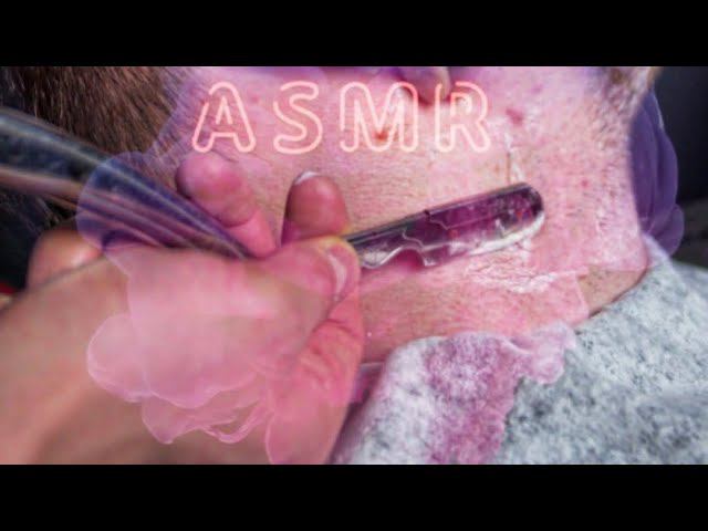 ASMR shave | бритье | горячее полотенце | пар смотреть онлайн
