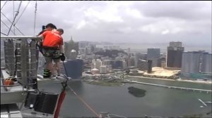 First Bungy Jump in Macau Tower