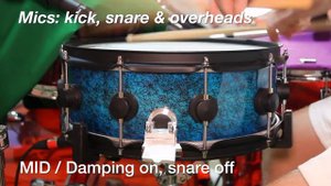 FAT custom blue marble birch 14x5 (обзор малого барабана)