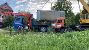 Установка металлического гаража на новом месте