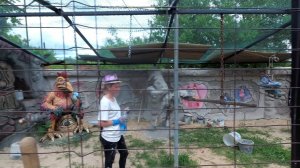 курятник  на даче  .оформление  курятника    из  арт  бетона.живопись.