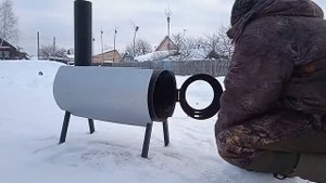 Отличная печка в гараж своими руками.