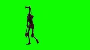 сиреноголовый на зелёном фоне