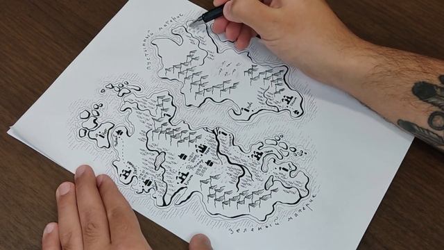 Карта фэнтези мира 6 | Рисуем ландшафты и называем замки