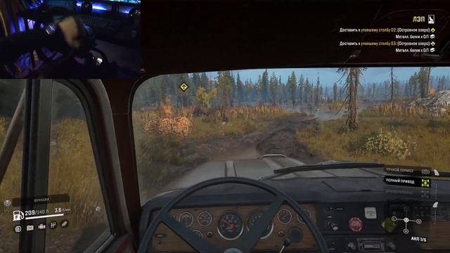 SnowRunner | На руле Thrustmaster t300 | Катаем по Мичигану на американской технике смотреть онлайн