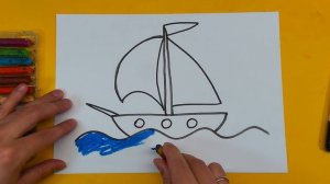 Как нарисовать КОРАБЛЬ / урок рисования для детей