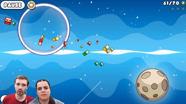 БолтушкА и ПРоХоДиМеЦ в КОСМОСЕ Встретили Цветастых КВАДРАТОВ! #101 - игра Blosics (Блосикс)