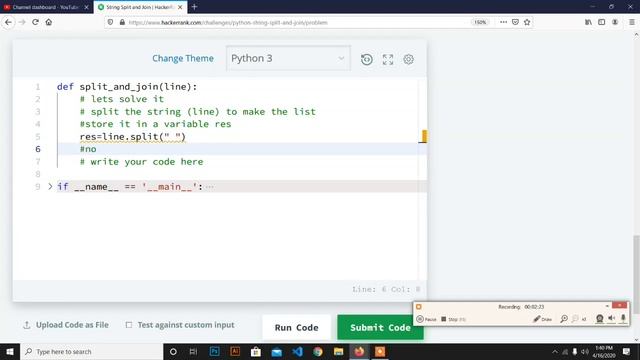 Python Challenge 15 || Join() and Split() Method || HackerRank Solution ||Coding Planet