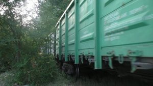 «Крадется через рынок» Тепловоз ТЭМ18ДМ-1383 с вагонами