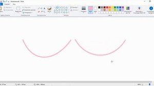 Учимся рисовать в Paint (Пейнт) с Тарасом. 2 урок.  Кривые линии.