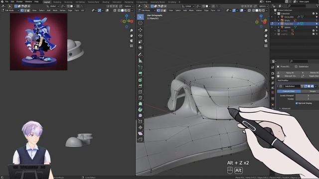 3D модель Призрак (1часть / 2) в Blender