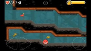 Прохождение Red ball 4 61-65 уровень. Красный шарик - подземные ходы.