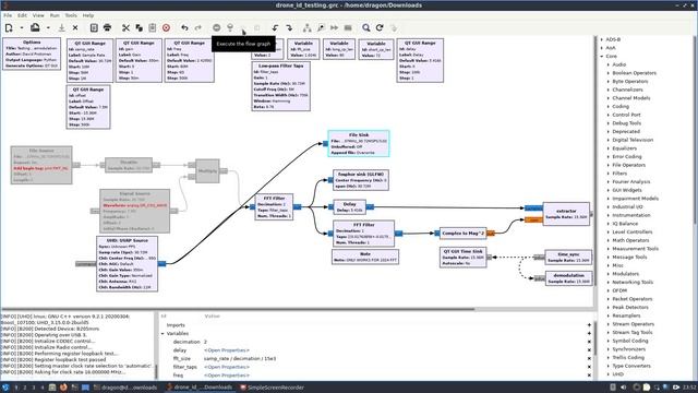 DragonOS Focal DJI DroneID Capture w Gr-DroneID  Gr-Fosphor b205mini Nvidia GR 3.8 part 1