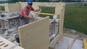 кладка облицовочного кирпича в жаркую погоду.мастер класс Nivok111