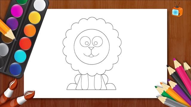 Учимся рисовать львенка Уроки рисования для детей смотреть онлайн