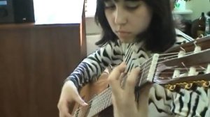 Света Зайцева играет Жигу(старинный английский танец)