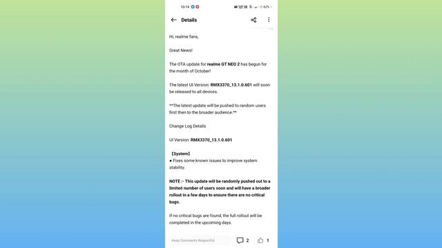 Realme GT Neo 2 New Update October 2023| Realme GT Neo 2 Realme UI 5.0 Android 14 Update