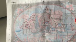 Вышивка крестом. Обзор уже отшитого набора Dimensions "Enchanted Cottage"