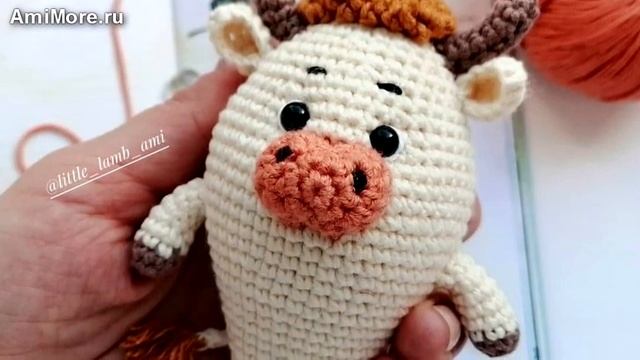 Амигуруми: схема Бычок Кудряш. Игрушки вязаные крючком - Free crochet patterns. смотреть онлайн