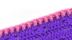 Рельефная обвязка края – Embossed crochet edge