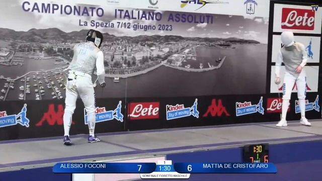 Italian Championships 2023 SMF - L4 - Alessio Foconi v Mattia De Cristofaro