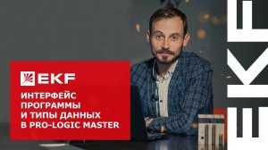 Интерфейс программы и типы данных в PRO-Logic master