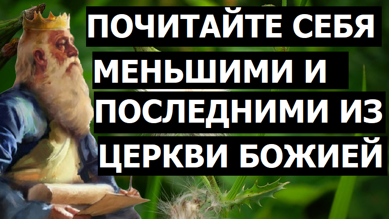 Почитай себя меньшим и худшим из Церкви Божией, чтобы... Библейские беседы смотреть онлайн