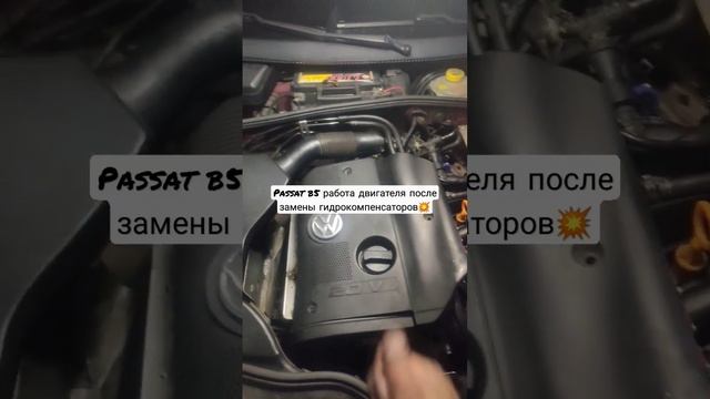 Volkswagen Passat b5 работа двигателя на новых гидрокомпенсаторах ?