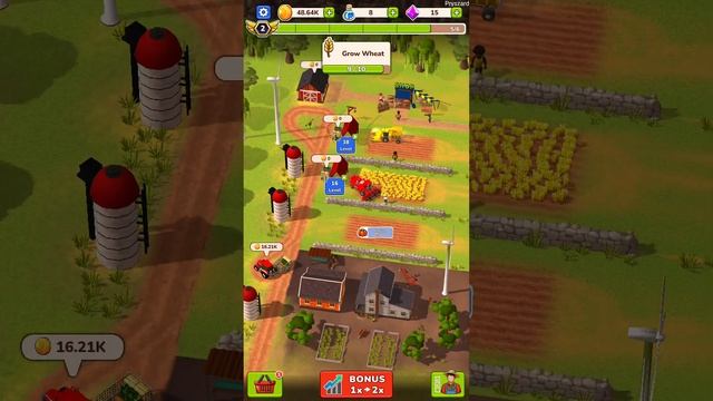 Idle Farm: Harvest Empire - Gameplay Walkthrough Part 1 -Grow Corn,Harvest Fields,Grow Wheat,Tracto
