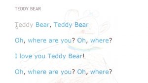 Teddy Bear, Teddy Bear. Oh, where are you? - Английский стишок 2 класс, Домашнее задание.