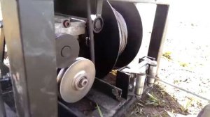 Самодельная мотолебедка (пахота)