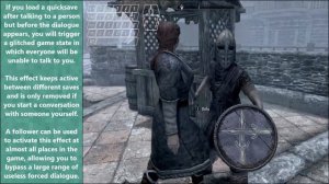 TES V: Skyrim | Glitch | Disabling dialogue anywhere