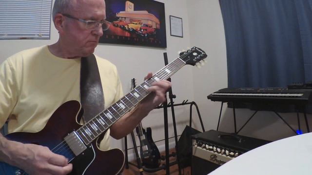 Epiphone ES-335 Figured Blueberry Burst semi-hollow electric guitar thru Bugera V22 Infinium Combo смотреть онлайн