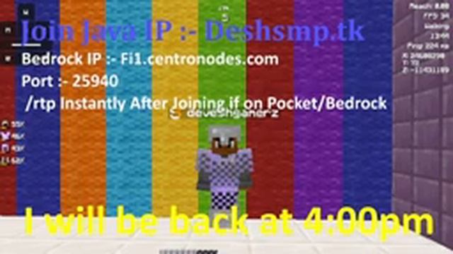 24/7 Public Smp / Server - Java + Pocket / Bedrock Edition | Minecraft Live | Devesh Gamerz смотреть онлайн