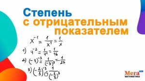 Что такое отрицательная степень? | Математика 8 класс | Свойства степеней | МегаШкола