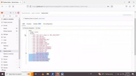 GitLab CI/CD Environment Variables | GitLab Predefined Variables|gitlab-ci.yml environment variable