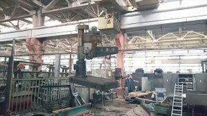 Запуск,погрузка радиально сверлильного станка 2М55