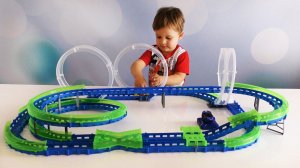 ★ Wave Racers Большой ТРЕК Скоростніе сенсорные машинки Игровой набор Wave Racers Track