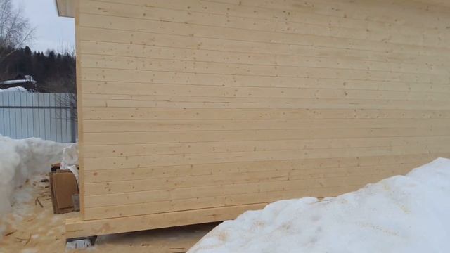 Каркасная банька для сада построенная в Кирове размером 6*3 метра смотреть онлайн