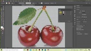Векторная вышивка бисером в Иллюстраторе