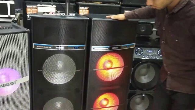 BHARAT KING BEST DJ TOWER WITH ECHO MIC 15 INCH SPEAKERS 12 INCH SPEAKERS KALA MOTI